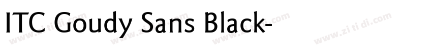 ITC Goudy Sans Black字体转换